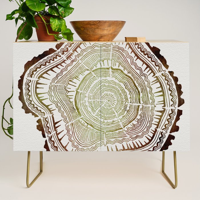 Tree Rings - Watercolor Ombre Credenza Gallery Image 1