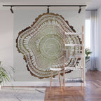 Tree Rings - Watercolor Ombre Wall Mural Gallery Image 1