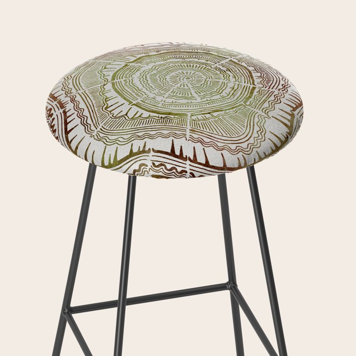 Tree Rings - Watercolor Ombre Stool Gallery Image 2