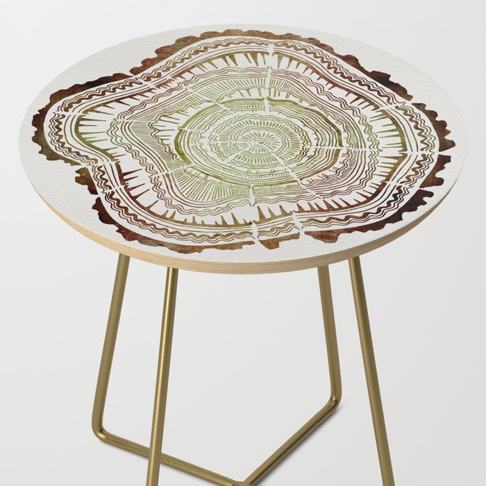 Tree Rings - Watercolor Ombre Side Table Gallery Image 2
