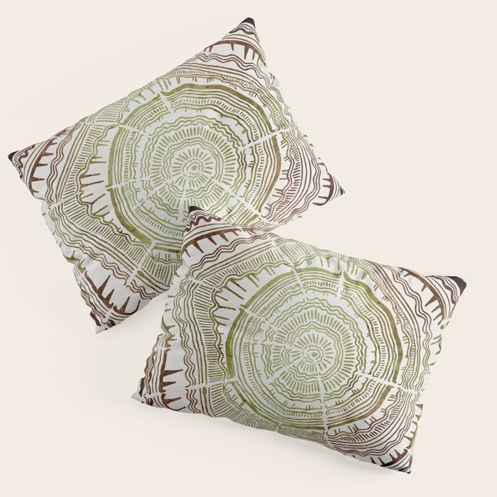 Tree Rings - Watercolor Ombre Pillow Sham Gallery Image 3