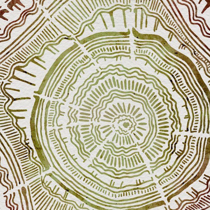 Tree Rings - Watercolor Ombre Coffee Mug Gallery Image 2