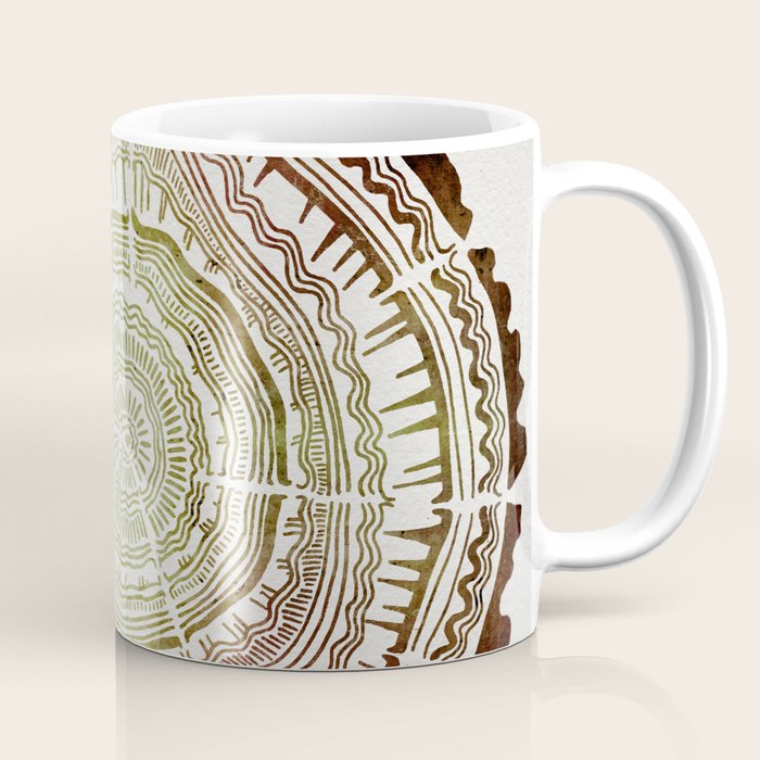 Tree Rings - Watercolor Ombre Coffee Mug Gallery Image 1