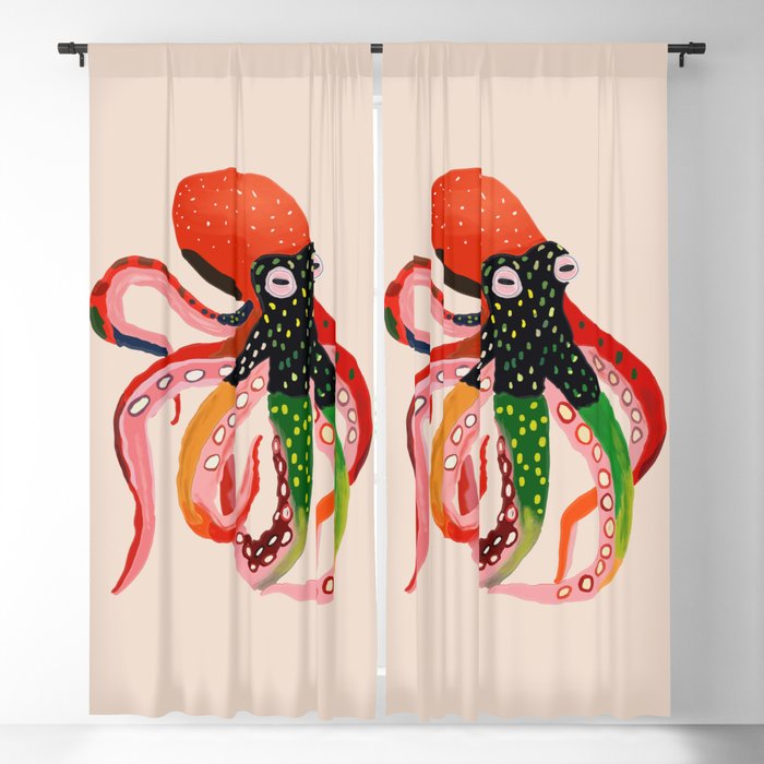 Colorful Octopus II Window Curtain Gallery Image 5