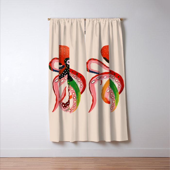 Colorful Octopus II Window Curtain Gallery Image 3