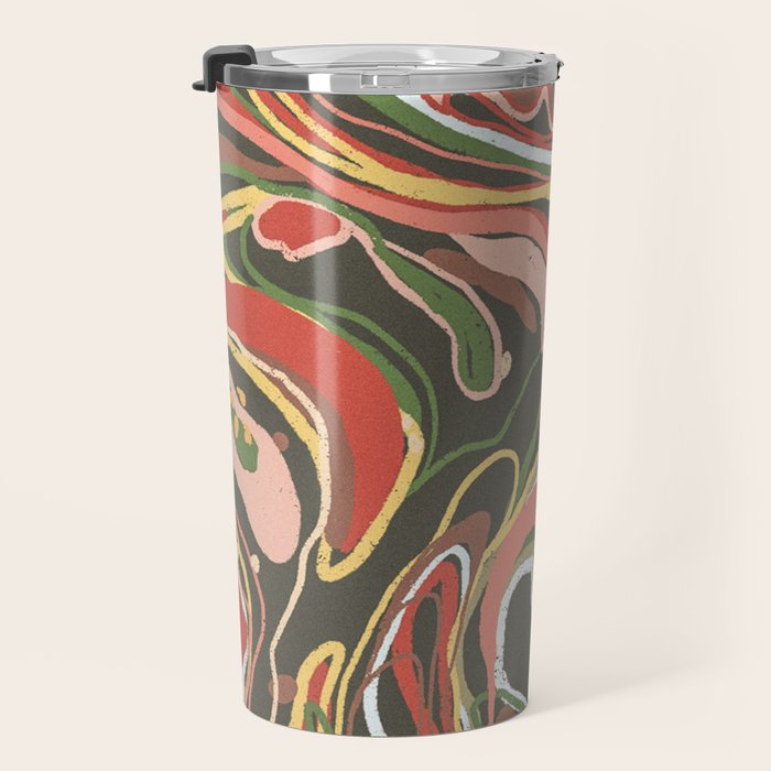 Retro marble #5 Travel Mug Gallery Image 3