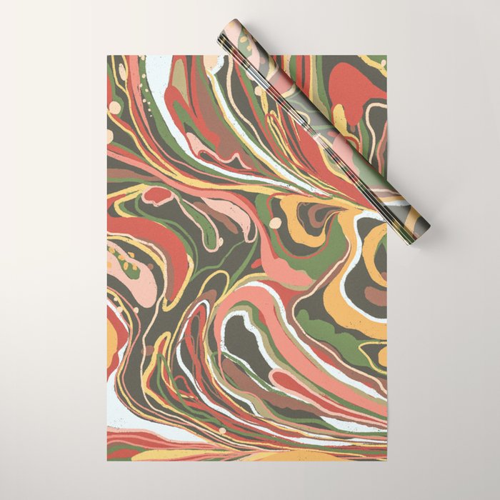 Retro marble #5 Wrapping Paper Gallery Image 1