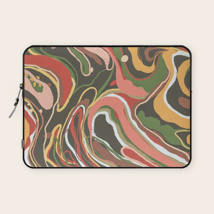Retro marble #5 Laptop Sleeve Gallery Image 1