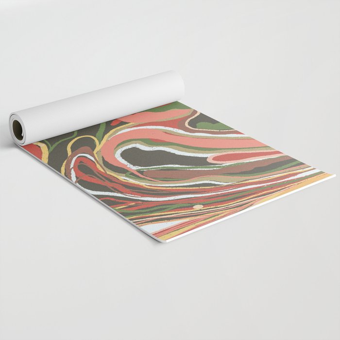 Retro marble #5 Yoga Mat Gallery Image 2