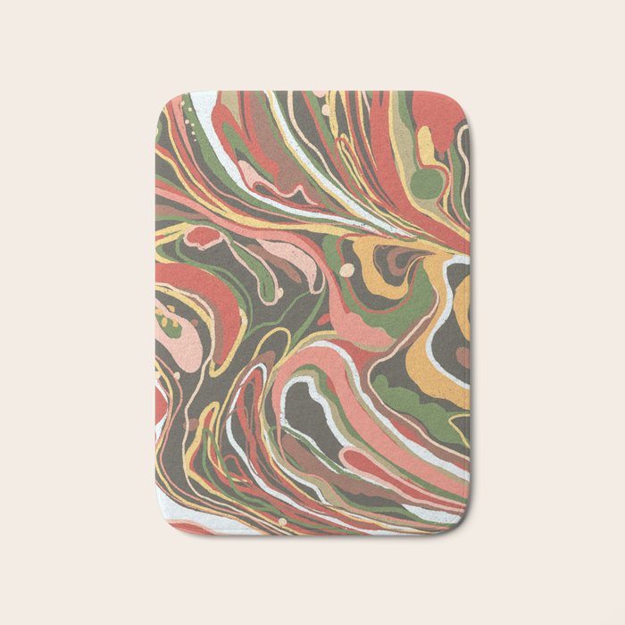 Retro marble #5 Bath Mat Gallery Image 1