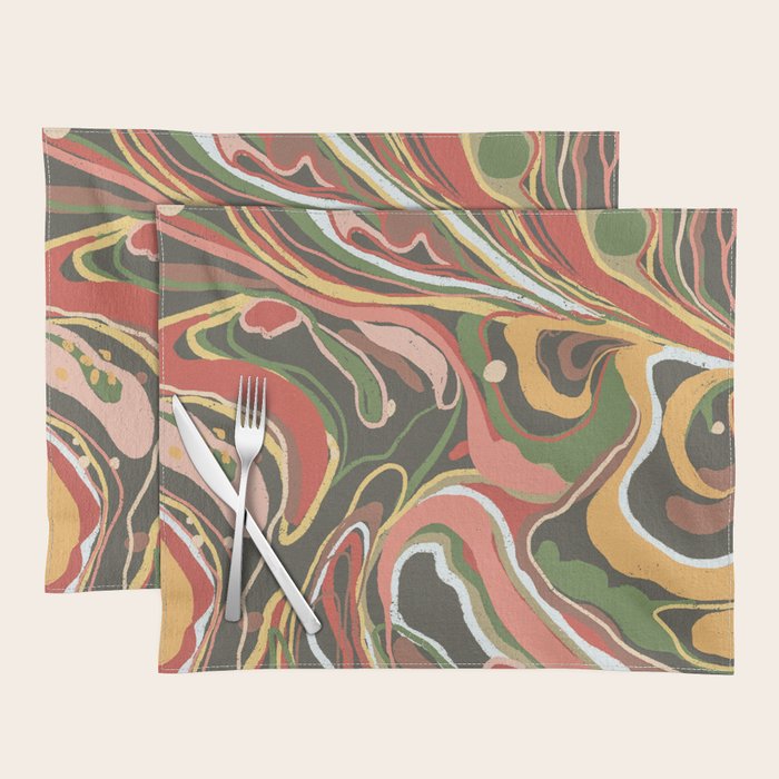 Retro marble #5 Placemat Gallery Image 1