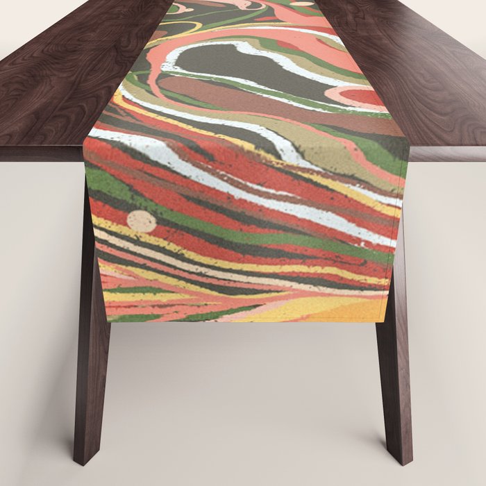 Retro marble #5 Table Runner Gallery Image 1