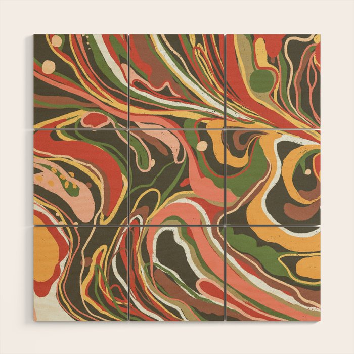 Retro marble #5 Wood Wall Art Gallery Image 1