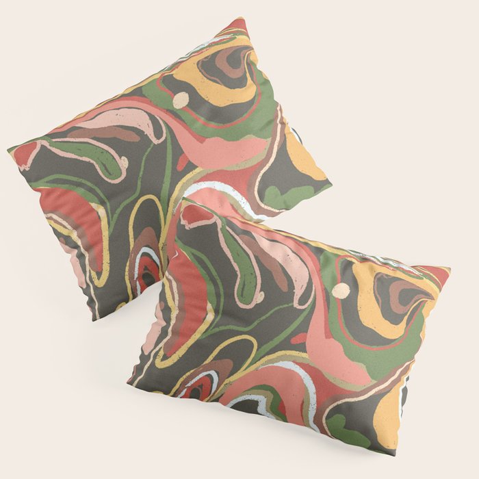 Retro marble #5 Pillow Sham Gallery Image 1