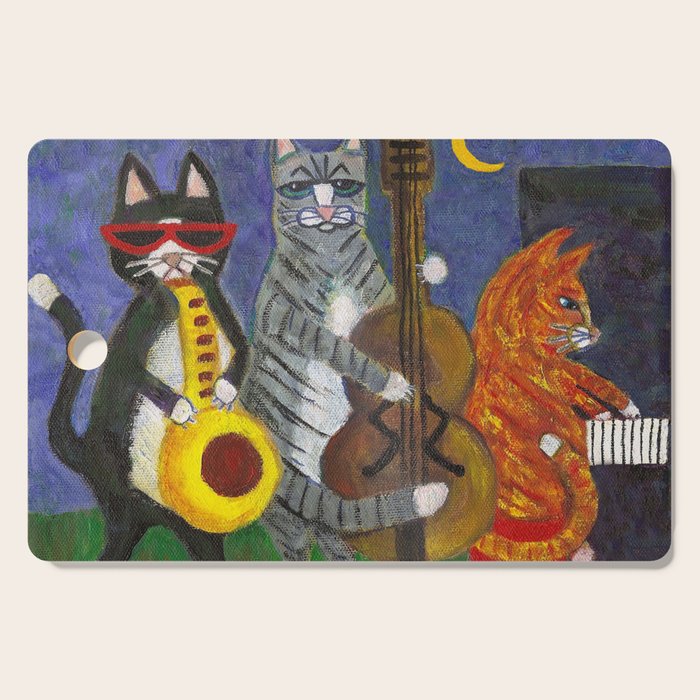 Jazz Cats Cutting Board Gallery Image 1