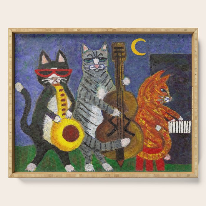 Jazz Cats Serving Tray Gallery Image 1