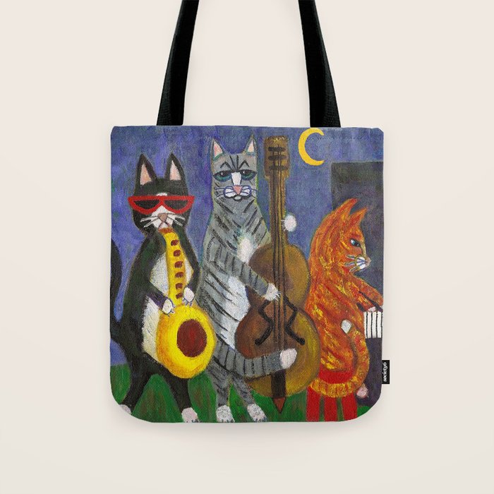 Jazz Cats Tote Bag Gallery Image 1