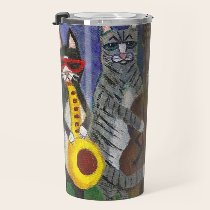 Jazz Cats Travel Mug Gallery Image 3