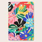 Colorful tropical plant leaves art pattern Cutting Board Gallery Image 1
