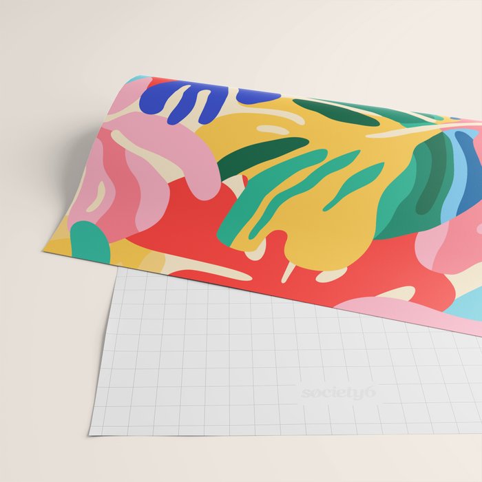 Colorful tropical plant leaves art pattern Wrapping Paper Gallery Image 2