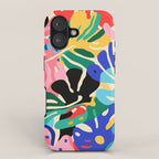 Colorful tropical plant leaves art pattern iPhone Case Gallery Image 1