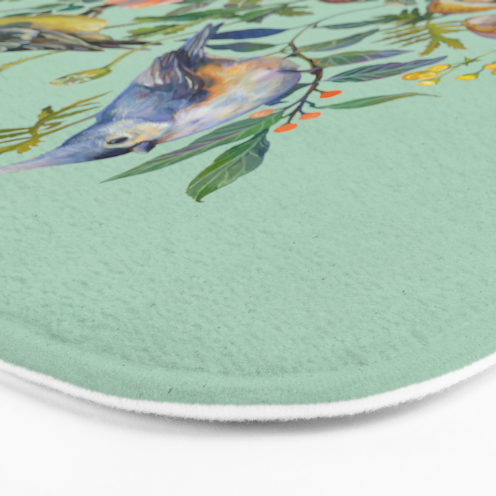 Flower Birds Garden Bath Mat Gallery Image 3