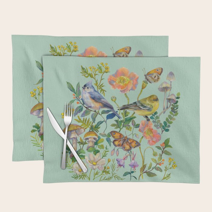 Flower Birds Garden Placemat Gallery Image 1