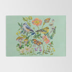 Flower Birds Garden Rug Gallery Image 2