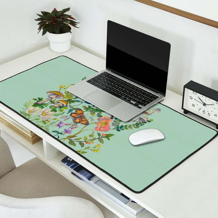 Flower Birds Garden Desk Mat Gallery Image 2