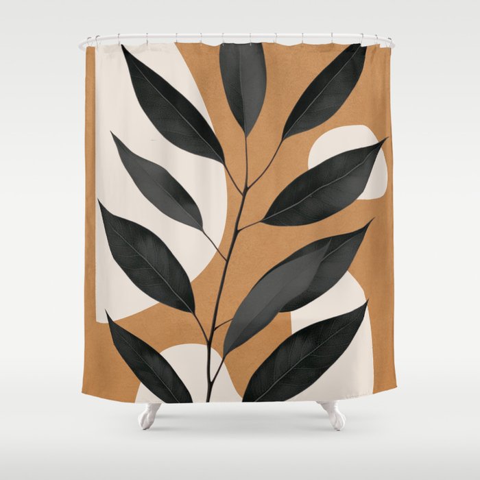 Minimalist Abstract Art Branch 4 Shower Curtain Gallery Image 1