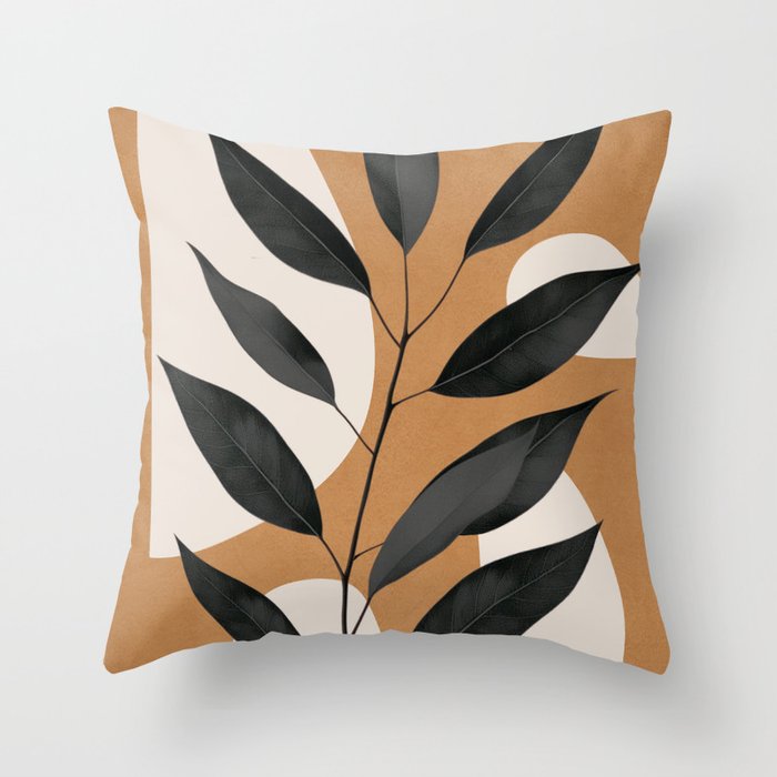 Minimalist Abstract Art Branch 4 Throw Pillow Gallery Image 1