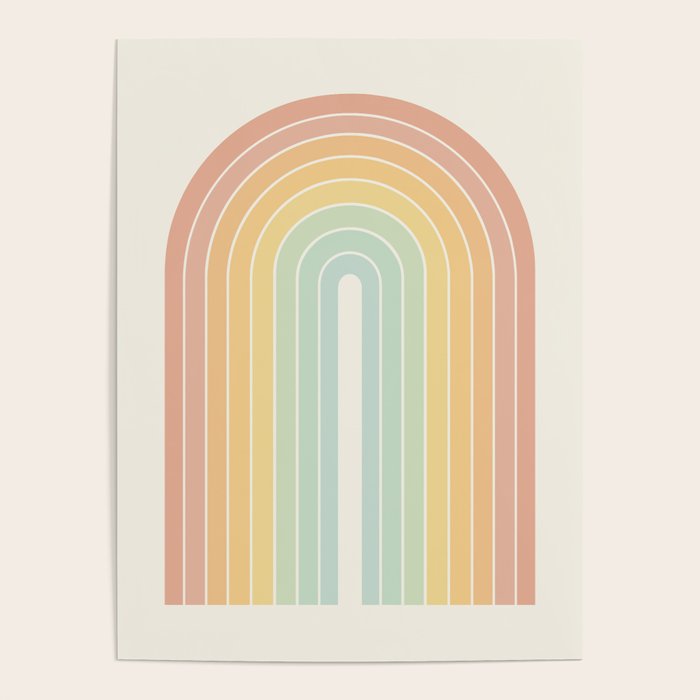 Gradient Arch XIV Pastel Mid Century Modern Rainbow Poster Gallery Image 4