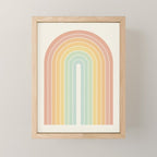 Gradient Arch XIV Pastel Mid Century Modern Rainbow Mini Art Print Gallery Image 1