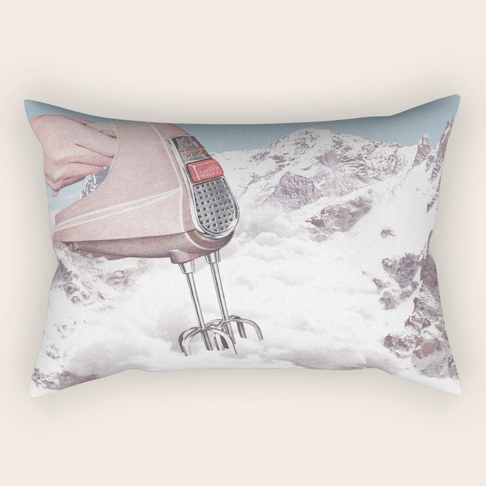 Doris Whisker II - Avalanche Whipped Cream Mountain Rectangular Pillow Gallery Image 2