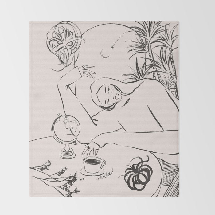 Dreamer lines Throw Blanket Gallery Image 2