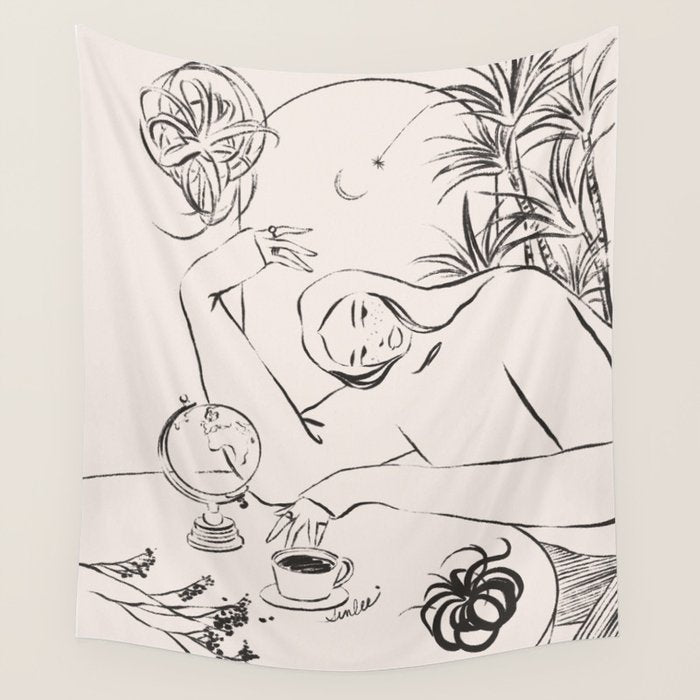 Dreamer lines Wall Tapestry Gallery Image 4