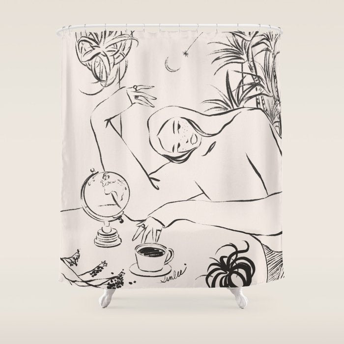 Dreamer lines Shower Curtain Gallery Image 1