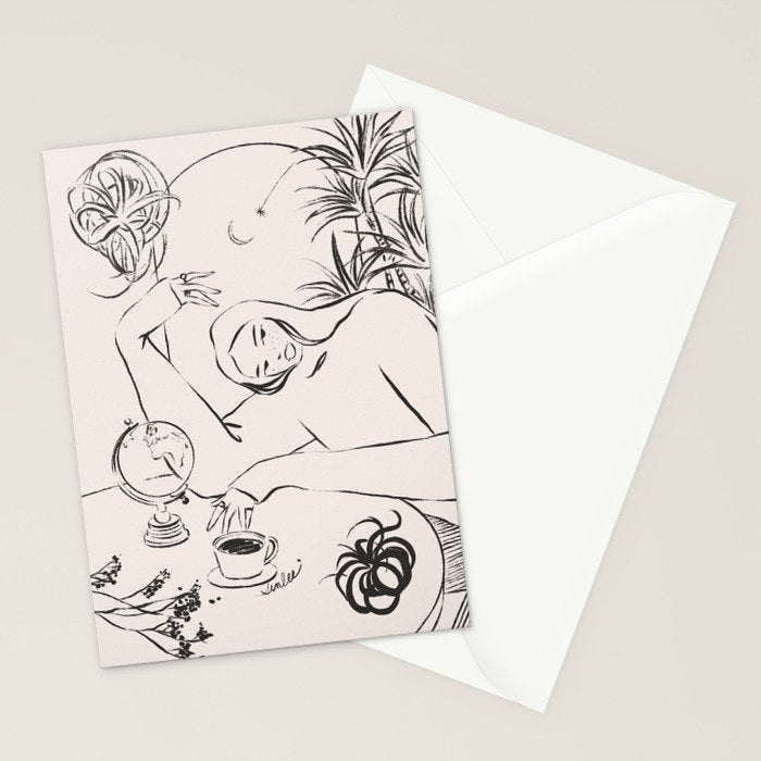 Dreamer lines Stationery Card Gallery Image 2