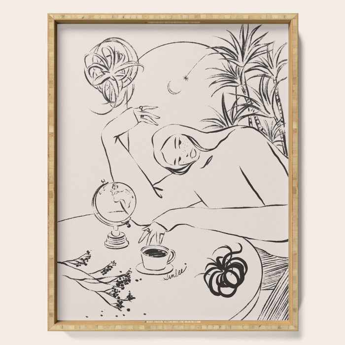 Dreamer lines Serving Tray Gallery Image 1