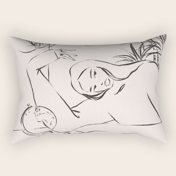 Dreamer lines Rectangular Pillow Gallery Image 2