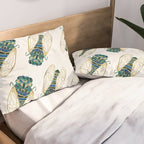 Green & Gold Cicada Pillow Sham Gallery Image 2
