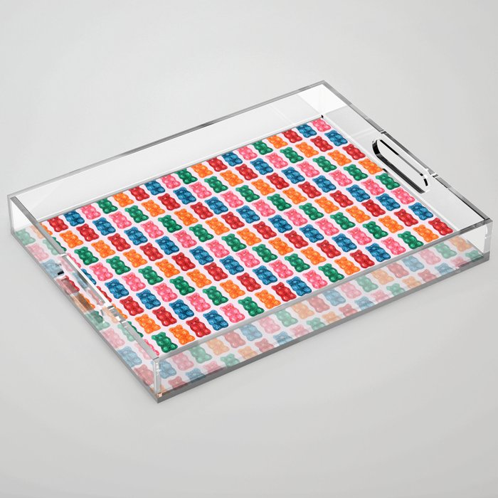 Gummy Bear Rainbow on PInk Acrylic Tray Gallery Image 1
