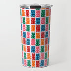 Gummy Bear Rainbow on PInk Travel Mug Gallery Image 1