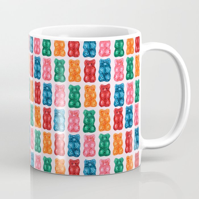 Gummy Bear Rainbow on PInk Coffee Mug Gallery Image 1