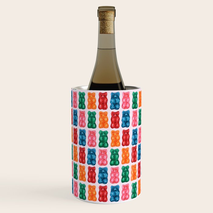 Gummy Bear Rainbow on PInk Wine Chiller Gallery Image 3