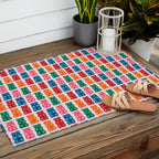 Gummy Bear Rainbow on PInk Outdoor Rug Gallery Image 2