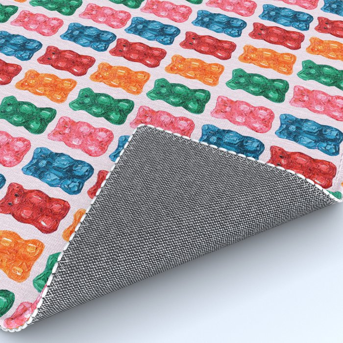 Gummy Bear Rainbow on PInk Rug Gallery Image 4