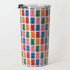 Gummy Bear Rainbow on PInk Travel Mug Gallery Image 3