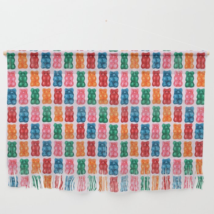 Gummy Bear Rainbow on PInk Wall Hanging Gallery Image 1