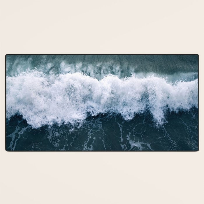 Ocean Wave Aerial Desk Mat Gallery Image 3